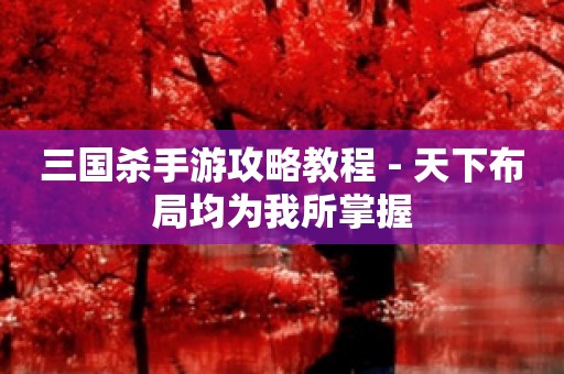 三国杀手游攻略教程 - 天下布局均为我所掌握