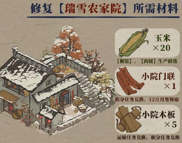 《江南百景图》农家小院修复方法