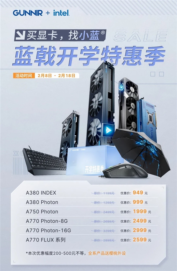 Intel显卡全线大降价！首发2499元的Arc A750 如今杀到1000元