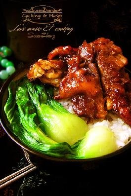 蜜汁叉烧鸡腿饭