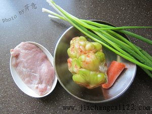 榨菜炒肉丝原料