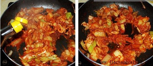 辣白菜炒五花肉步骤11