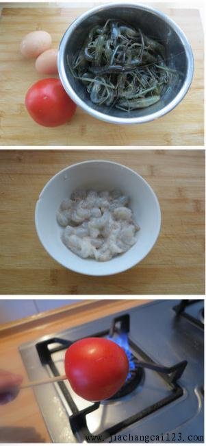蕃茄鸡蛋炒虾仁