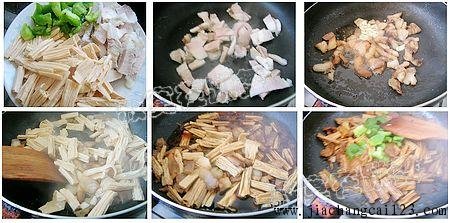 青椒烧腐竹原料