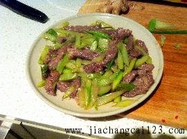 家常炒之芦笋牛肉