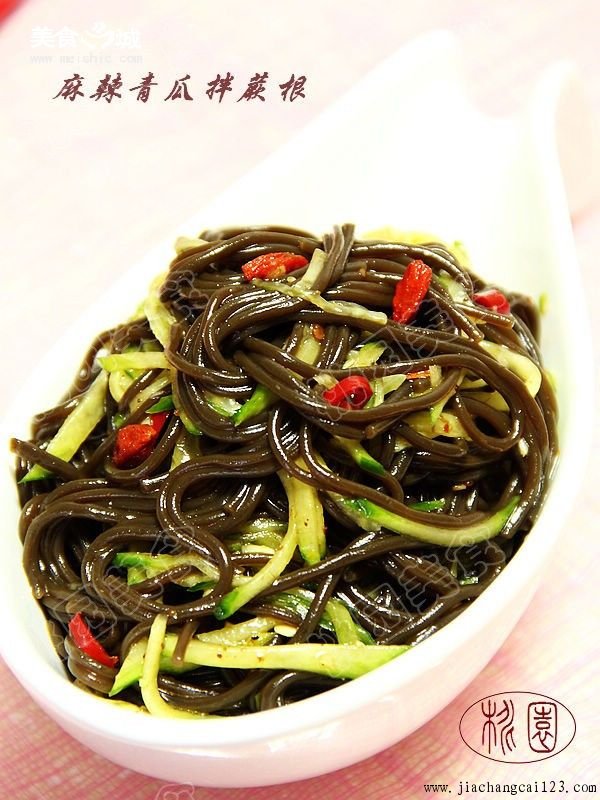 麻酱青瓜蕨根丝