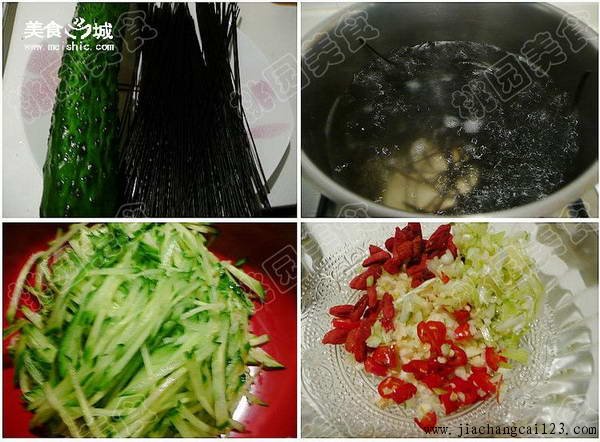 麻酱青瓜蕨根丝