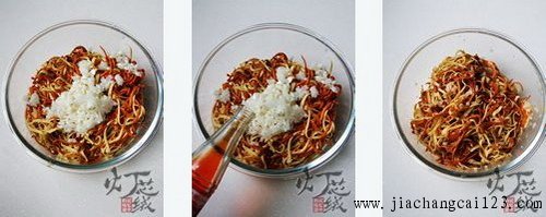 虫草花拌豆皮步骤7-9