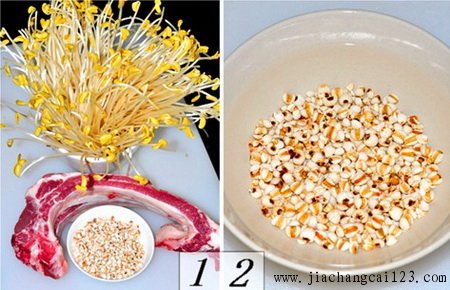 豆芽薏仁排骨汤步骤1-2