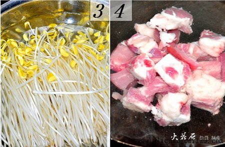 豆芽薏仁排骨汤步骤3-4