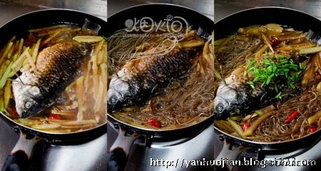 鲫鱼炖萝卜粉条步骤4