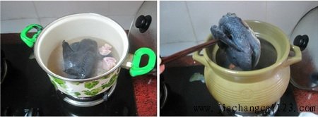 乌鸡煲灵芝汤步骤1-2