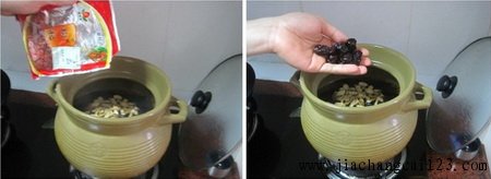 乌鸡煲灵芝汤步骤5-6