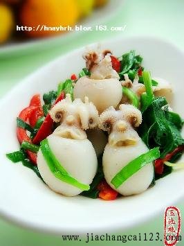 韭菜墨鱼仔