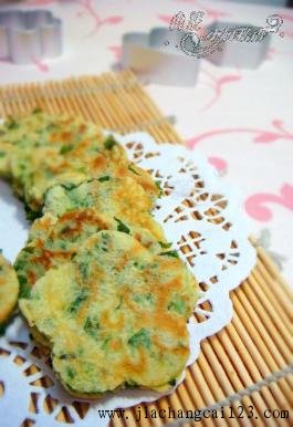 芹菜叶鸡蛋饼