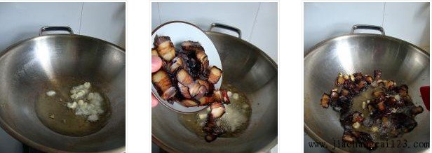 酸笋炒酱油肉的做法