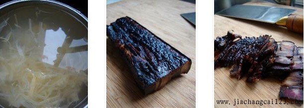 酸笋炒酱油肉的做法
