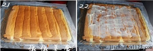 双色肉松蛋糕卷步骤21-22