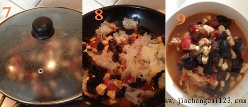 西红柿豆腐卤步骤 7-9