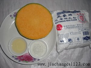 南瓜糯米饼原料