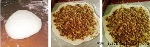 猪肉大葱千层饼步骤5-7