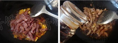 青蒜爆炒腰花步骤7-8