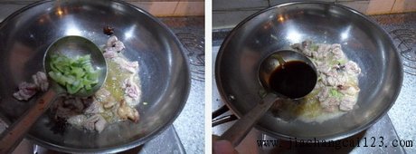 猪肉粉条炖菠菜步骤4